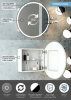 Зеркальный шкаф Континент Torneo White LED 60 с подсветкой Белый арт-МВК069 — фото 12, Зеркальные шкафы в ванную