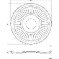 Товар: Розетка потолочная Европласт 404x23x404 мм арт-1.56.047 - фото 2 Розетка потолочная Европласт 404x23x404 мм арт-1.56.047 — фото 2, Розетки потолочные