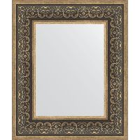 Зеркало Evoform Definite 59х49 в багетной раме - Вензель серебряный 101 мм арт-BY 3032 — фото 1, Зеркала в ванную комнату