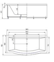Акриловая ванна Aquatek Гелиос 180х90 без гидромассажа с фронтальной панелью с каркасом (разборный) со слив-переливом арт-GEL180-0000067 — фото 4, Акриловые ванны