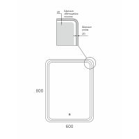 Товар: Зеркало Reflection Happy 600х800 с подсветкой Черное с сенсорным выключателем и диммером арт-RF4919HP - фото 10 Зеркало Reflection Happy 600х800 с подсветкой Черное с сенсорным выключателем и диммером арт-RF4919HP — фото 10, Зеркала в ванную комнату