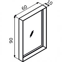 Зеркало Orka Craft 60x90 с подсветкой Антрацит матовый арт-3000325 — фото 4, Зеркала в ванную комнату
