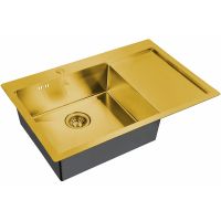 Кухонная мойка ZorG Steel Hammer 78 Бронза арт-SH 7851-L BRONZE — фото 1, Кухонные мойки