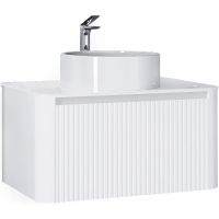 Тумба под раковину Jorno Lumino 80 подвесная Белая арт-Lum.01.80/P/W/JR — фото 1, Тумбы под раковину