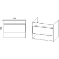 Тумба под раковину VIANT Бостон 70 подвесная Белая Дуб Вотан арт-VBOS70CO-T1YP — фото 5, Тумбы под раковину