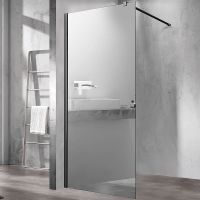 Душевая перегородка Vincea Walk-In 100 профиль Черный стекло зеркальное арт-VSW-1H100MRB — фото 2, Душевые перегородки