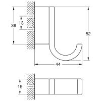 Крючок Grohe Selection Хром арт-41039000 — фото 3, Крючки для полотенец