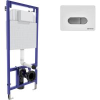 Инсталляция Berges Novum для унитаза с клавишей смыва Белый Хром арт-040237 — фото 1, Инсталляции для унитазов