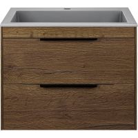 Тумба под раковину Vincea Chiara 2D 60 подвесная T.Oak арт-VMC-2C2600TO — фото 3, Тумбы под раковину