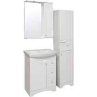 Шкаф пенал Runo Мерида 35 R Белый арт-00-00000965 — фото 5, Пеналы для ванной комнаты