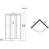 Душевая кабина Niagara Eco 80x80 без гидромассажа арт-E80/13/MT — фото 9, Душевые кабины