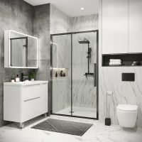 Товар: Душевая дверь Grossman Cosmo 110 профиль Графит сатин стекло прозрачное арт-100.K33.02.110.42.00 - фото 3 Душевая дверь Grossman Cosmo 110 профиль Графит сатин стекло прозрачное арт-100.K33.02.110.42.00 — фото 3, Раздвижные душевые двери