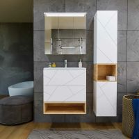 Товар: Ниша для тумбы Бриклаер Кристалл 80 Дуб Бунратти арт-4627125415906 - фото 4 Ниша для тумбы Бриклаер Кристалл 80 Дуб Бунратти арт-4627125415906 — фото 4, Полки