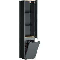 Товар: Шкаф пенал Creto Bravo 35 подвесной с бельевой корзиной Серый арт-22-BrG35 - фото 3 Шкаф пенал Creto Bravo 35 подвесной с бельевой корзиной Серый арт-22-BrG35 — фото 3, Пеналы для ванной комнаты