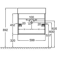 Тумба под раковину Jacob Delafon Vivienne 60 подвесная Белая глянцевая арт-EB1666-J5-J5 — фото 3, Тумбы под раковину