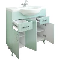 Тумба под раковину Sanflor Глория 85 Серая арт-С000005712 — фото 2, Тумбы под раковину