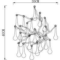 Настенный светильник Divinare Salice Прозрачный Серебро арт-3132/26 AP-3 — фото 2, Бра