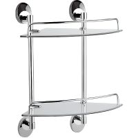 Товар: Стеклянная полка Haiba угловая Хром арт-HB1607-2 - фото 1 Стеклянная полка Haiba угловая Хром арт-HB1607-2 — фото 1, Полки для ванной и душа