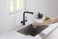 Товар: Смеситель для кухни Timo Saona Черный матовый арт-2396/03F - фото 2 Смеситель для кухни Timo Saona Черный матовый арт-2396/03F — фото 2, Смесители для кухни