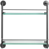 Стеклянная полка Allen Brau Priority Графит брашированный арт-6.31015-MG — фото 2, Полки для ванной и душа