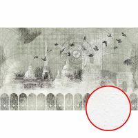 Фреска Ortograf Urban art 33569 Фактура бархат FX Флизелин (5*3) Серый, Город/Птицы/Абстракция арт-33569 (бархат FX) — фото 1, Фрески