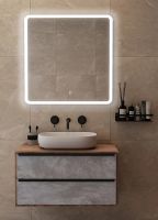 Зеркало Runo Руан 80 с подсветкой с сенсорным выключателем арт-00-00001289 — фото 3, Зеркала в ванную комнату