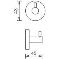 Крючок Aquanet 4582 Хром арт-264905 — фото 2, Крючки для полотенец