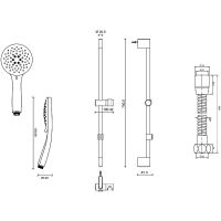 Комплект смесителей Jacob Delafon Lucien Хром арт-E20850RU-CP — фото 6, Готовые комплекты для ванной комнаты