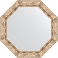 Зеркало Evoform Octagon 58х58 в багетной раме - Прованс с плетением 70 мм арт-BY 7318 — фото 1, Зеркала в ванную комнату