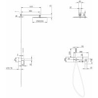 Душевая система Abber Daheim Никель арт-AF8218NG — фото 3, Встраиваемые душевые комплекты