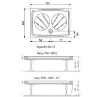 Душевой поддон из искусственного камня Ravak Gigant Pro 110x80 Белый арт-XA03D401010 — фото 4, Душевые поддоны из искусственного камня