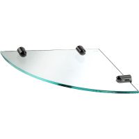 Стеклянная полка WasserKRAFT угловая Черная глянцевая арт-K-533PB — фото 1, Полки для ванной и душа