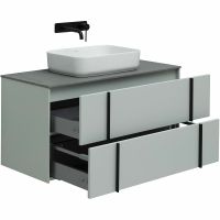 Тумба под раковину Allen Brau Reality 100 подвесная Папирус матовый арт-1.32007.PWM — фото 11, Тумбы под раковину