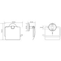 Товар: Держатель туалетной бумаги Bemeta Nox с крышкой Черный матовый арт-102512010 - фото 2 Держатель туалетной бумаги Bemeta Nox с крышкой Черный матовый арт-102512010 — фото 2, Держатели туалетной бумаги