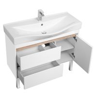 Товар: Тумба под раковину Aquaton Нортон 100 подвесная Белая глянцевая арт-1A249001NT010 - фото 6 Тумба под раковину Aquaton Нортон 100 подвесная Белая глянцевая арт-1A249001NT010 — фото 6, Тумбы под раковину