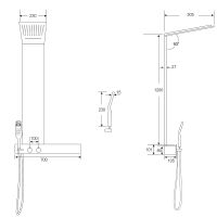 Душевая панель Ceruttispa Simona W CT Белая арт-9661 — фото 3, Душевые панели