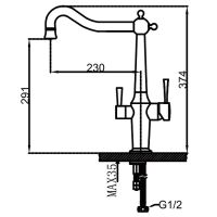 Смеситель для кухни Gappo Хром арт-G4398-14 — фото 5, Смесители для кухни