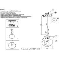 Подвесной светильник Crystal Lux Mayo SP1 D200 Chrome Green Зеленый Хром арт-MAYO SP1 D200 CHROME/GREEN — фото 3, Подвесные светильники
