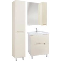 Шкаф пенал Bellezza Андрэа 35 L Бежевый арт-4629004712076 — фото 2, Пеналы для ванной комнаты