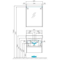 Тумба под раковину Aquaton Нортон 65 подвесная Белая глянцевая арт-1A248801NT010 — фото 15, Тумбы под раковину