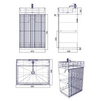 Тумба с раковиной SanVit Рольф мини 59 Белая глянцевая арт-krolfmini3d — фото 7, Тумбы с раковиной