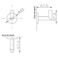Товар: Крючок Nofer Line Белый арт-16506.W - фото 2 Крючок Nofer Line Белый арт-16506.W — фото 2, Крючки для полотенец