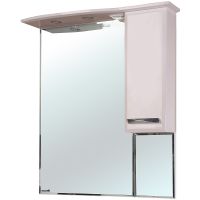 Зеркало со шкафом Bellezza Балтика 90 с подсветкой R Бежевое арт-4618915001072 — фото 1, Зеркальные шкафы в ванную