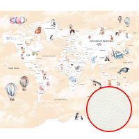 Фреска детская Ortograf Для самых маленьких 33708 Фактура флок FLK Флизелин (3,2*2,7) Бежевый, Карты арт-33708 (флок FLK) — фото 1, Фрески