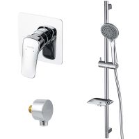 Душевая система Aquatek Вега Хром арт-AQ1076CR — фото 1, Встраиваемые душевые комплекты