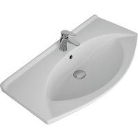 Тумба с раковиной Misty Дрея 85 с бельевой корзиной Белая арт-СО000001500 — фото 4, Тумбы с раковиной