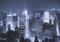 Фреска Ortograf Небоскребы 10062 Фактура флок FLK Флизелин (3*2,1) Синий, Город арт-10062 (флок FLK) — фото 2, Фрески