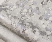 Обои Solo Lunaria Винил на флизелине (1,06*10) Серый/Серебряный, Листья арт-E106306 — фото 2, Обои для стен