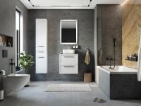 Тумба с раковиной STWORKI Эстерсунд 60 подвесная Белая матовая Монте тиберио арт-459668 — фото 3, Тумбы с раковиной