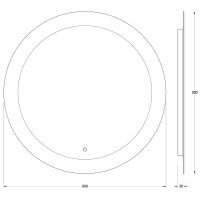 Товар: Зеркало Evoform Ledshine d80 с подсветкой 19.5 W - сенсорный выключатель - нейтральный белый свет арт-BY 2625 - фото 6 Зеркало Evoform Ledshine d80 с подсветкой 19.5 W - сенсорный выключатель - нейтральный белый свет арт-BY 2625 — фото 6, Зеркала в ванную комнату